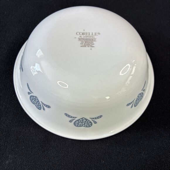 Corelle Other - Corelle Corning Blue Hearts Cereal Soup Bowl 6-1/4" Sponged Vintage 90s Retired